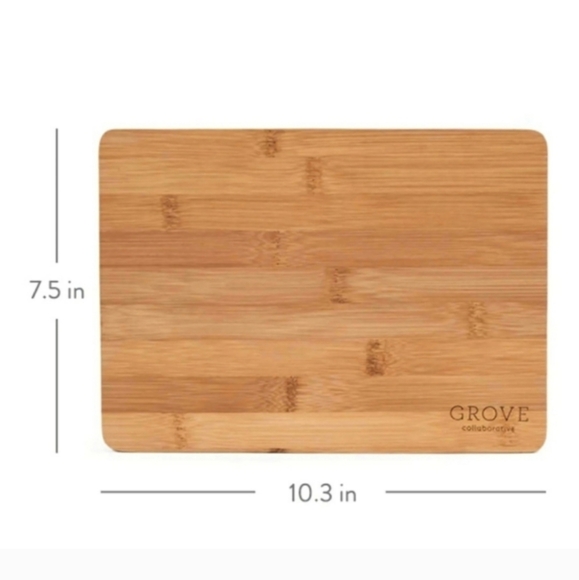Grove Co Collaborative Bamboo Cutting Prep Wood Cheese Board Mini Charcuterie - Picture 4 of 5